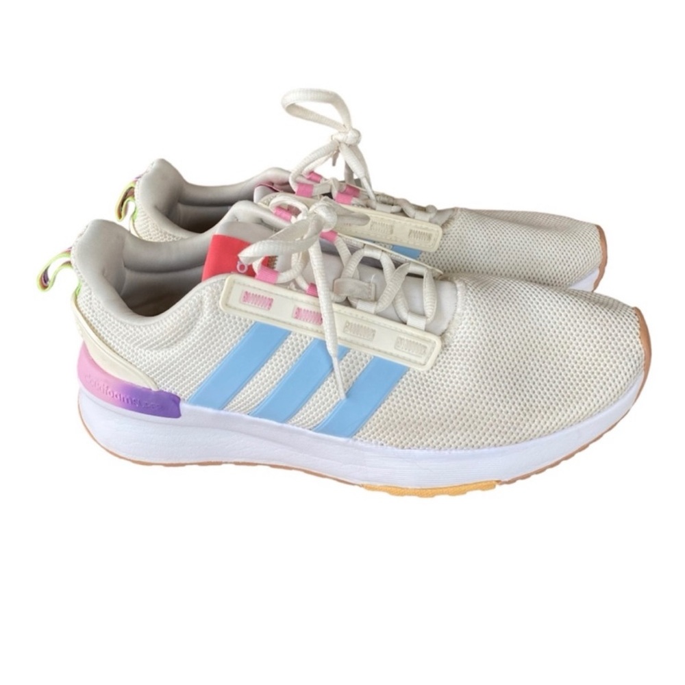 Adidas Women's Cream and Pastel Sneakers